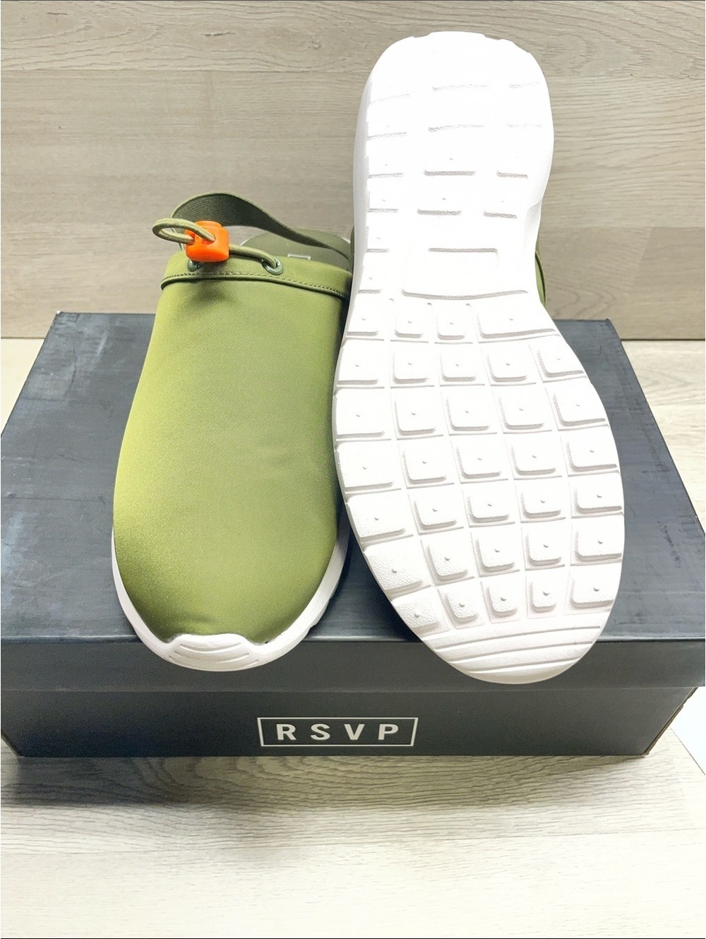RSVP Janice Olive Nylon Shoe Box Label #75